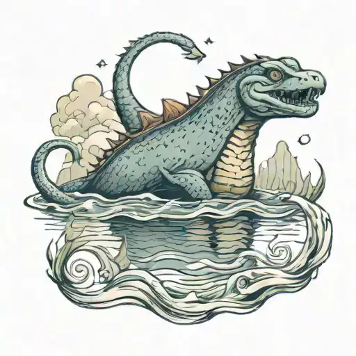A Whimsical Design Featuring A Lochness Monster As A Nod To Your Occupation As A 'Loch'