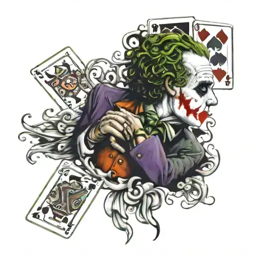 Jocker And Cards Make Color