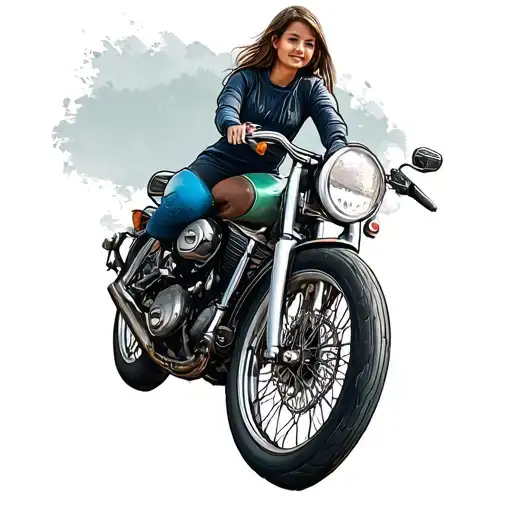 Mounten Bike Driver Girl