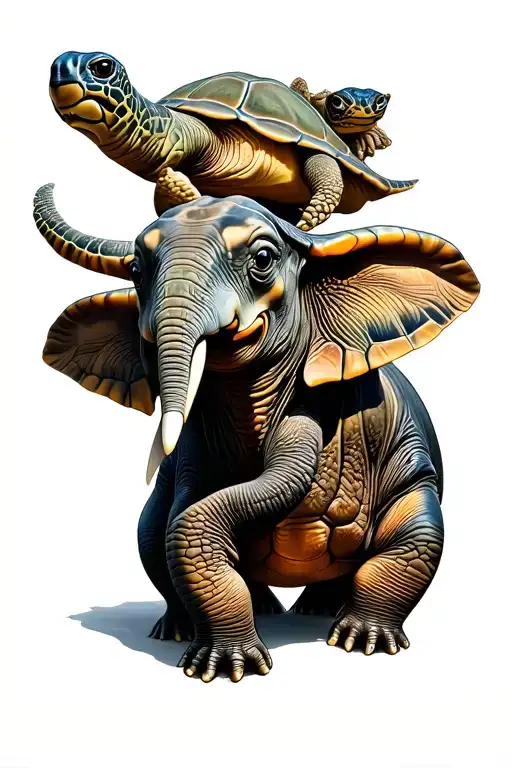 Elefant And Turtle