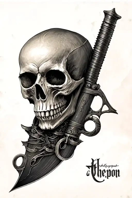 Scull And Weapon Sleeping