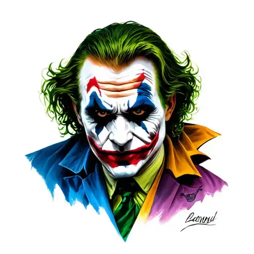 Create Just The Face Of The Joker From Batman