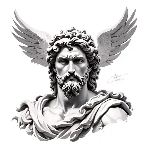 Apollo Greek God Looking At Zeus