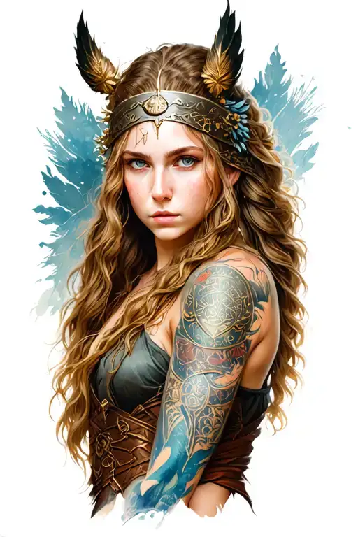 Freya Norse Goddes Wearing