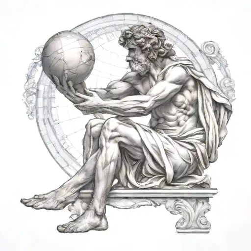 Greek Mythology Atlas Holding The World