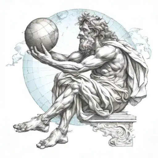 Greek Mythology Atlas Holding The World