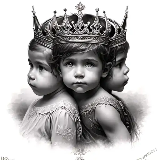 2 Boys And One Girl Kids Crown Eli Isaac Olivia