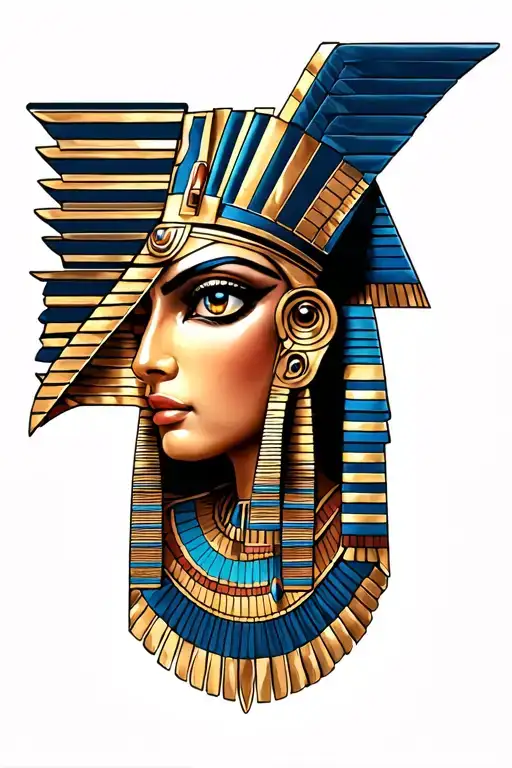 Egyptian Goddess Eye Horus Above The Image