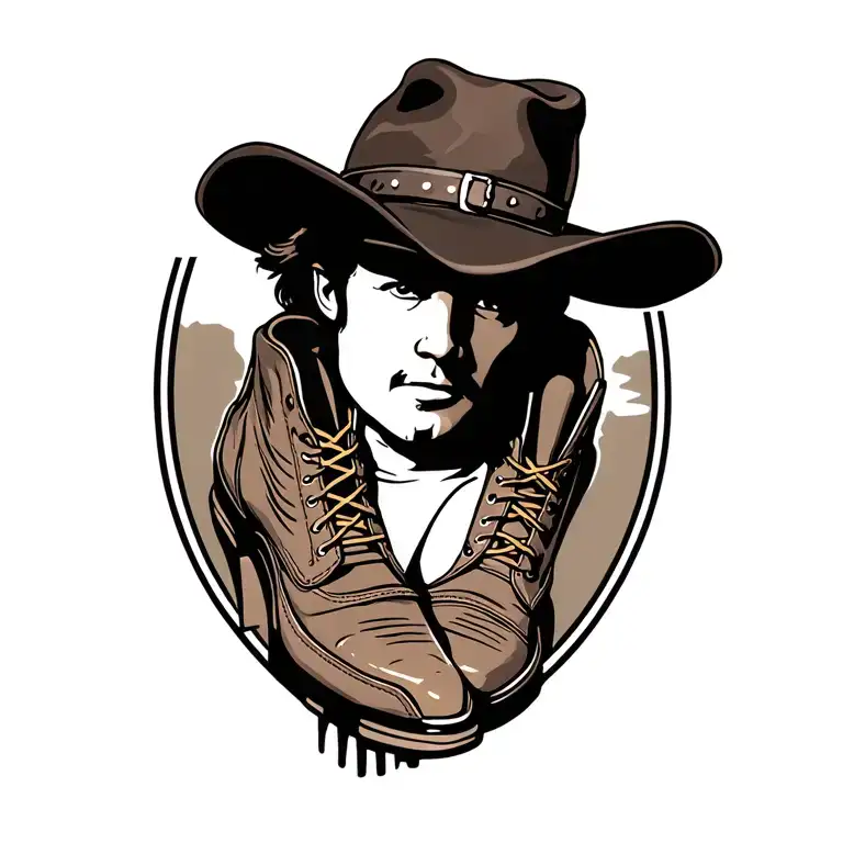 Western Boots And Hat