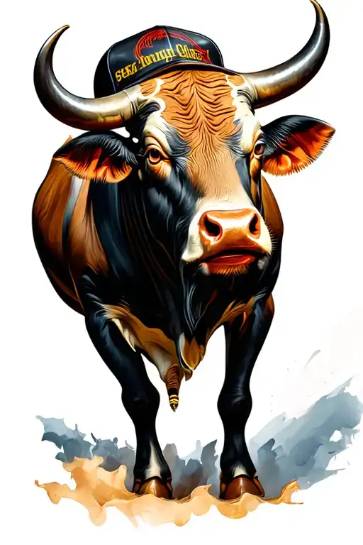 Brutal Bull In A Piercing Cap