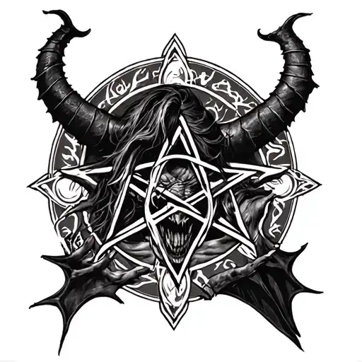 Dark Demon With Pentagram