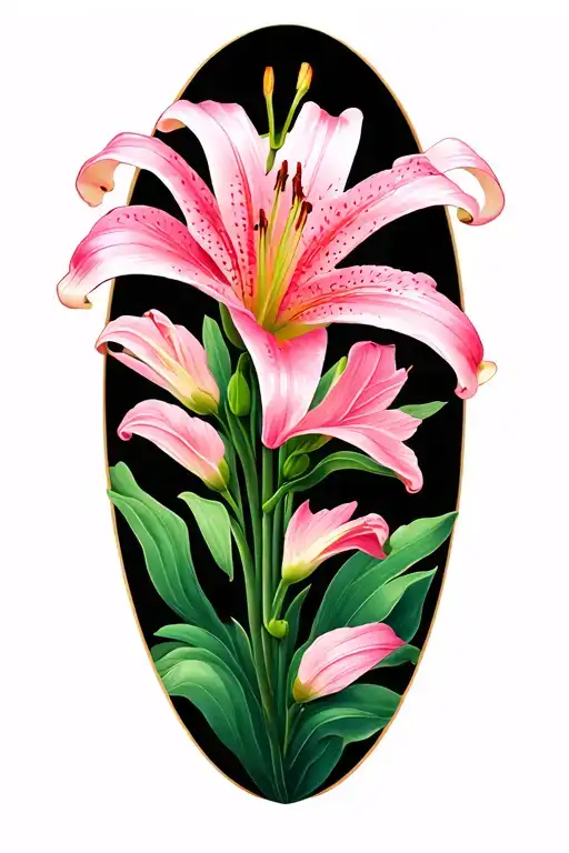 Pink Lilly Flowers