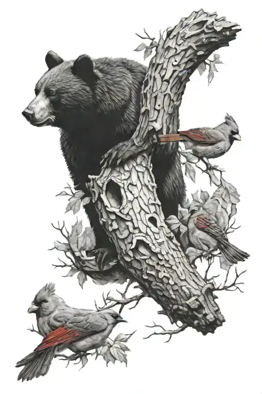 Black Bear Beehive Buck Tree Cardinals