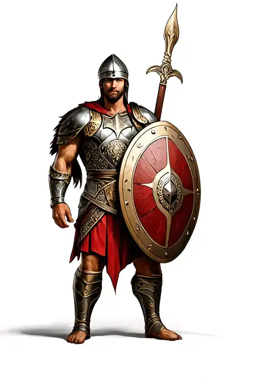 Spartin With Shield Engraved