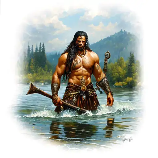 Warrior In River