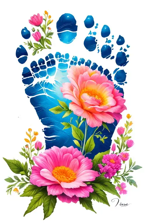 Daughter Flowers Footprint