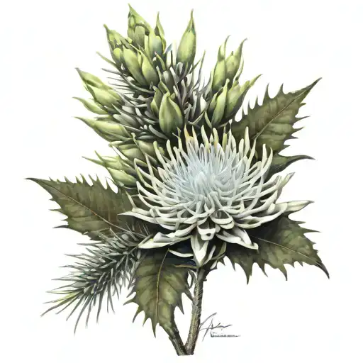 Bottle Brush Gum Leaf Forming Flannel Flower Blooming
