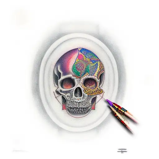 Bold Line Oldschool Tattoo Colorful