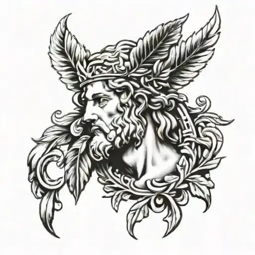 Greek Mythology With Laurel Wreath