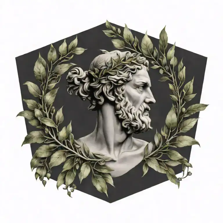 Greek Mythology With Laurel Wreath