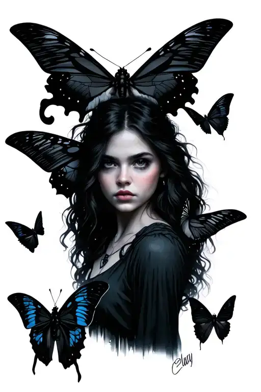 Clary From Shadowhunters Netflix With Moths Flying