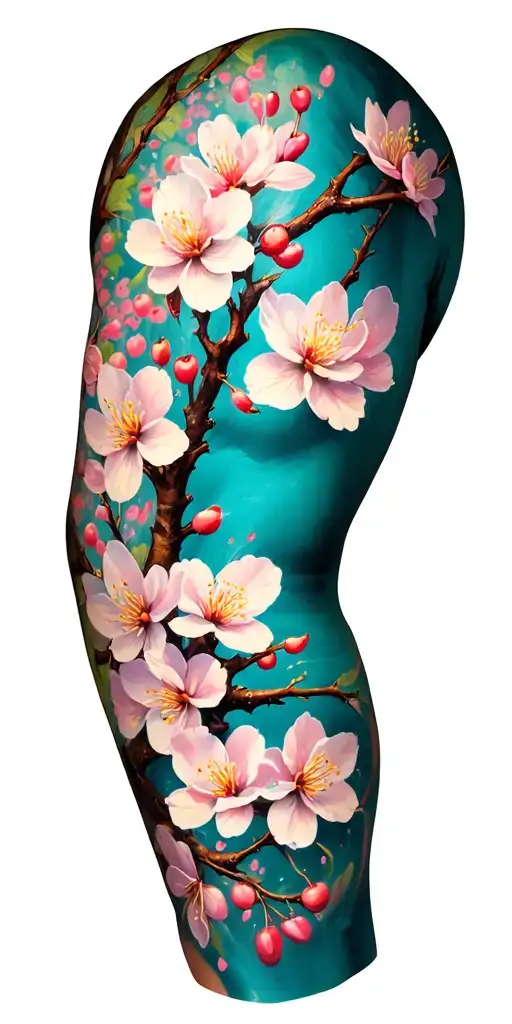 Cherry Blossoms Wrap My Arm