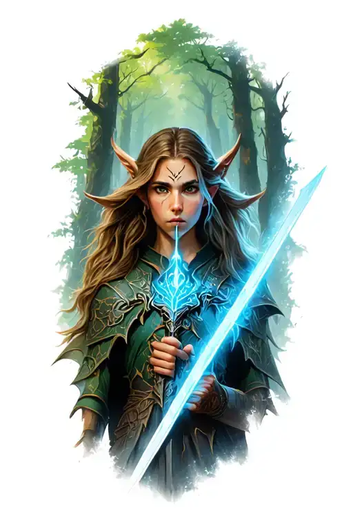 Nightsaber From World Of Warcraft In Elven Forest