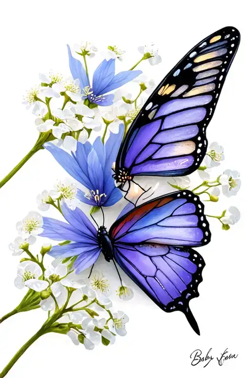 Baby Breath Butterfly Tealight