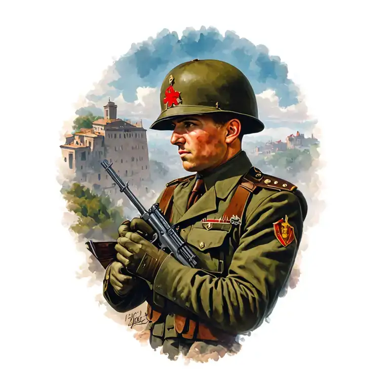 Battle Of Monte Cassino 1944 Polish Soldier 2 Polish Corps