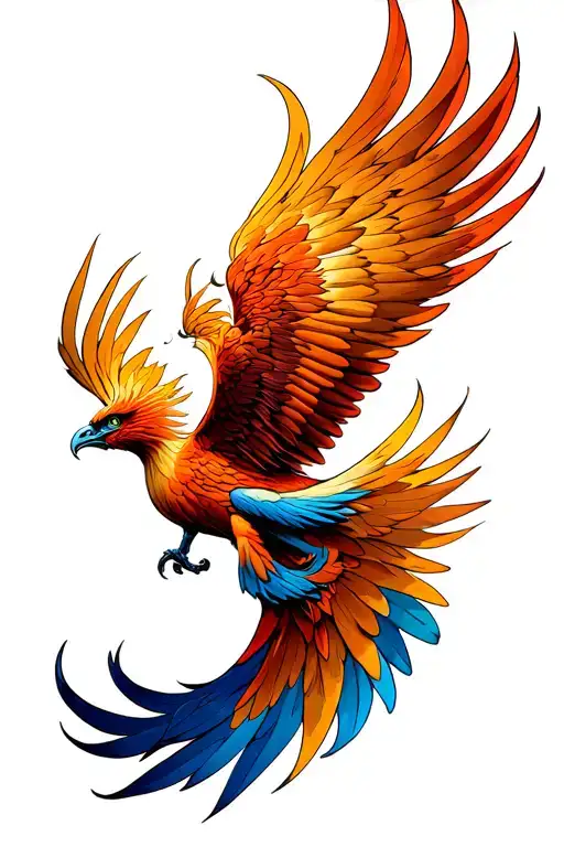 Side View Phoenix Flying