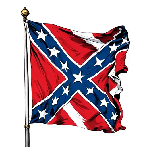Confederate Flag Waving