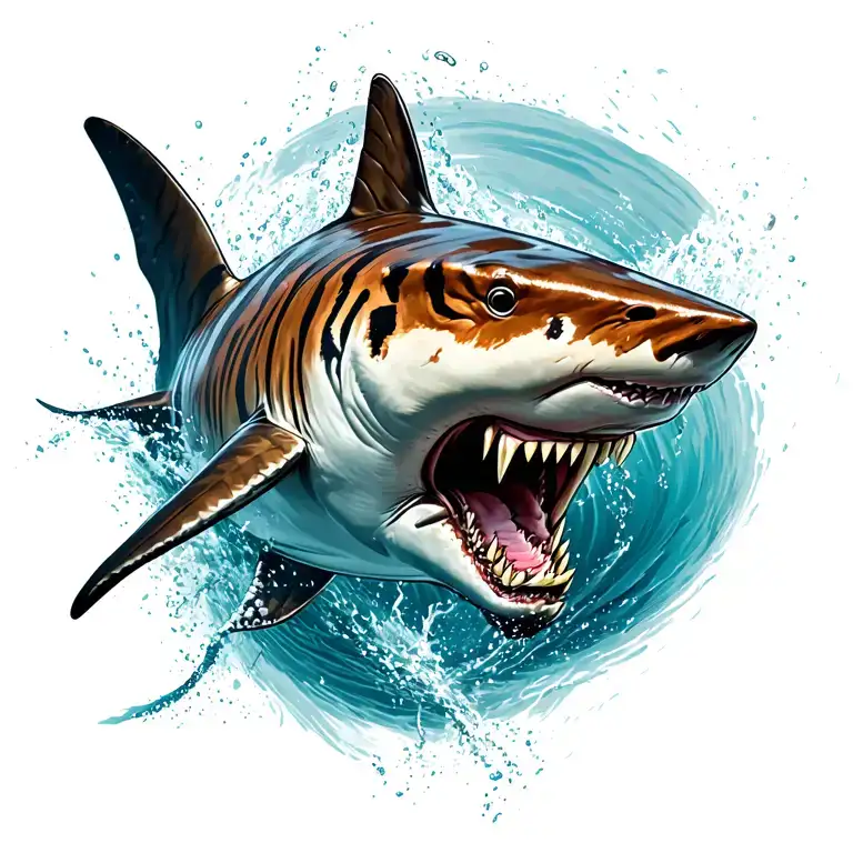 Tiger Shark Jumping