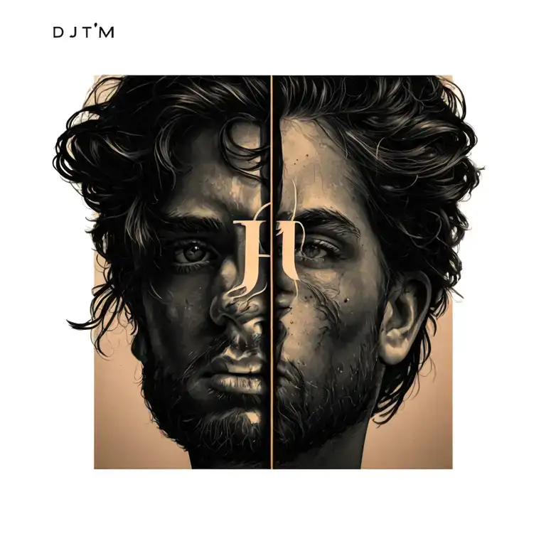 The Initials Djtm In A Vertical Line