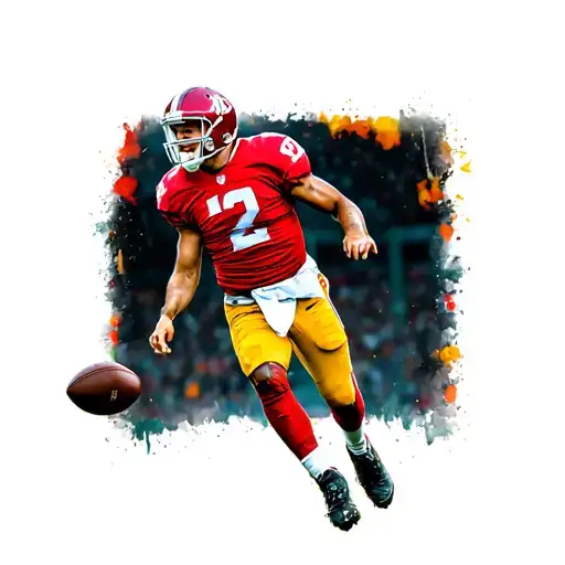 Football Player Kicking