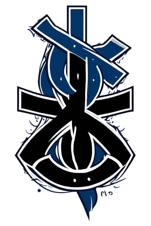 Indianapolis Colts Logo With Cross Intertwined