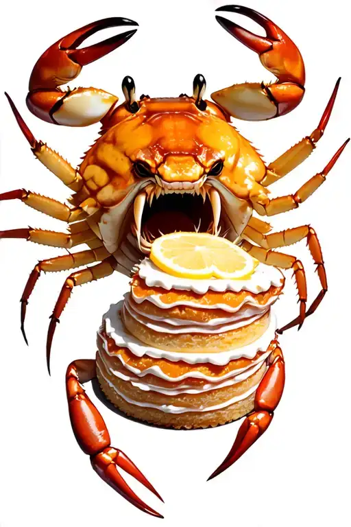 Crab Eating A Debbie Cake