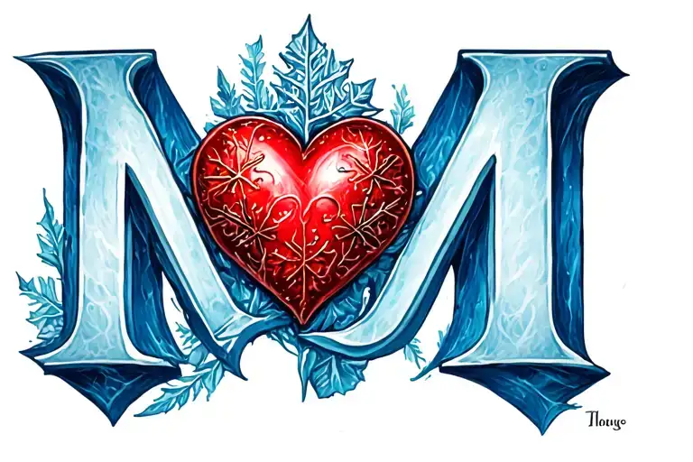 Coeur Flocon A M Letter