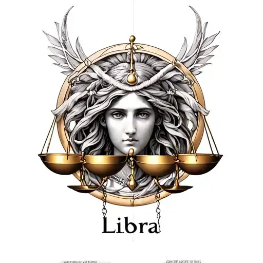 Libra Zodiac Sign Intertwined