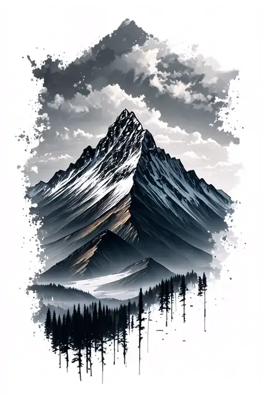 Mountain Range Silhouette