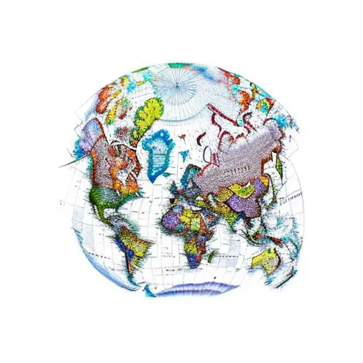 A Vibrant And Realistic World Map With Intricate Details Of Different Cultures