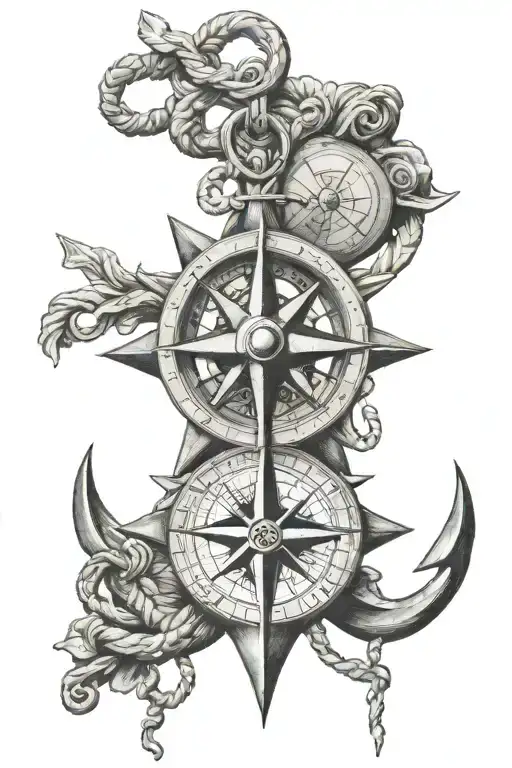 Anchor And Compass Design
