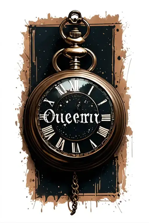 Owen Name With A Pocket Watch In The Background