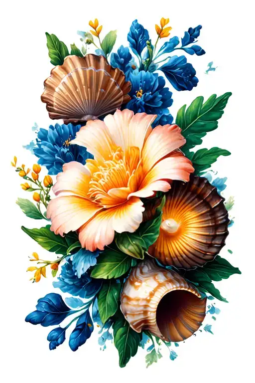 Shells Flowers Wrapped