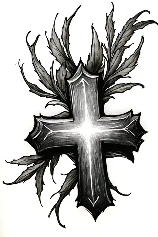 Cross Tattoo Simple