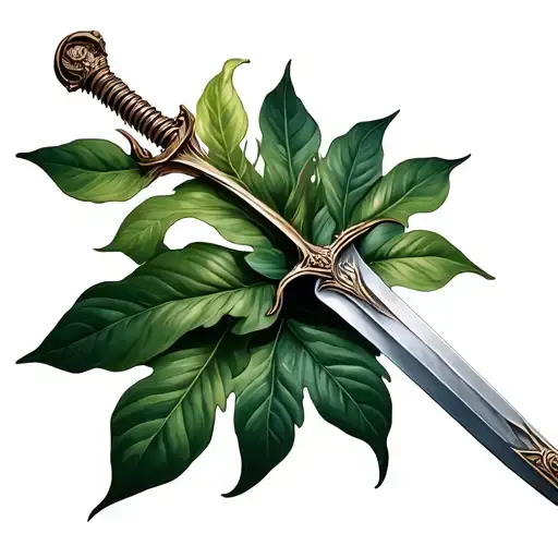 A Kind Of Plant And Maybe Sword That Symbol Relax