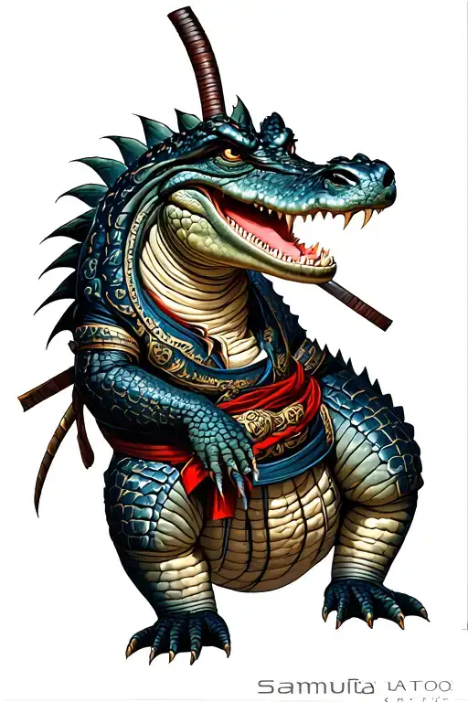 Samurai Alligator Full Body