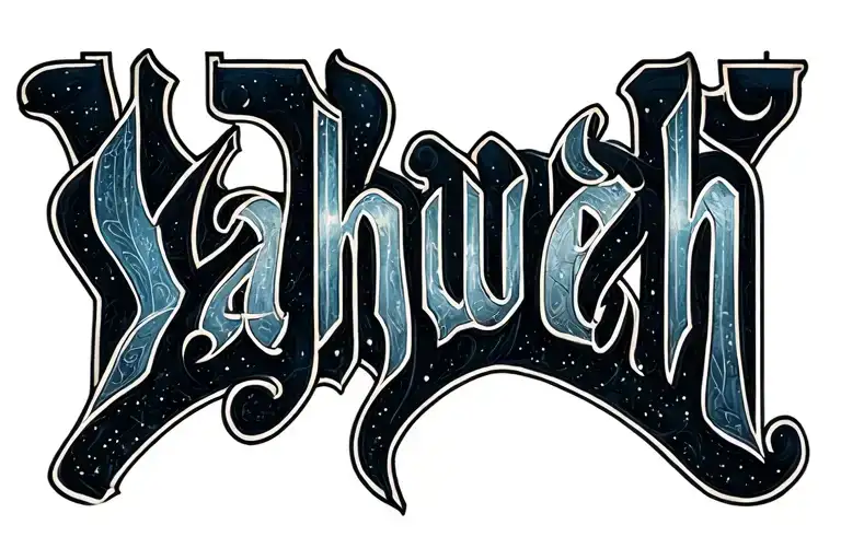 Yahweh In Hebrew Typography