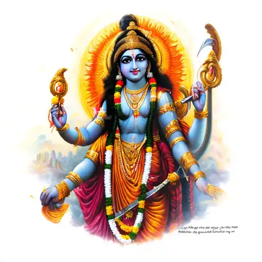 Lord Krishna In Kurukshethra Battle Field