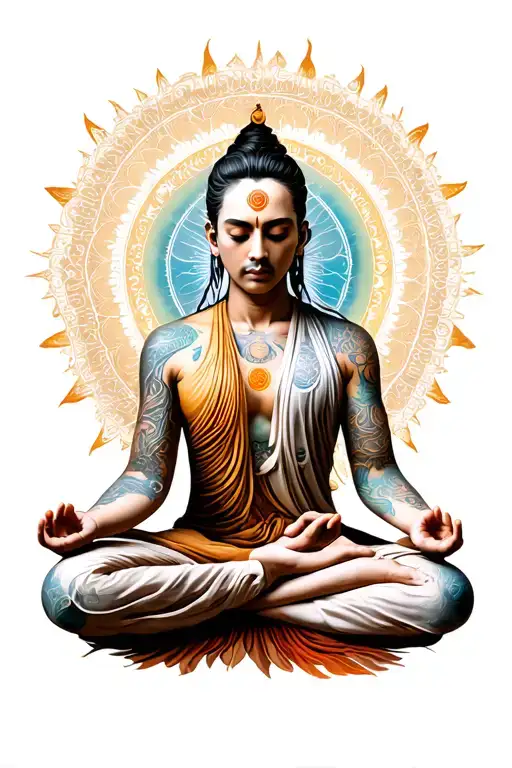 Chamane Reiki Master Meditating