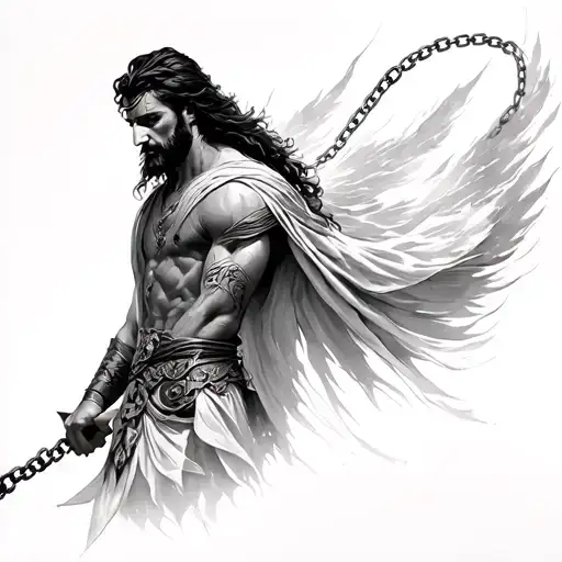 Prince Of Persia With Farvahar Chain Forming Shape